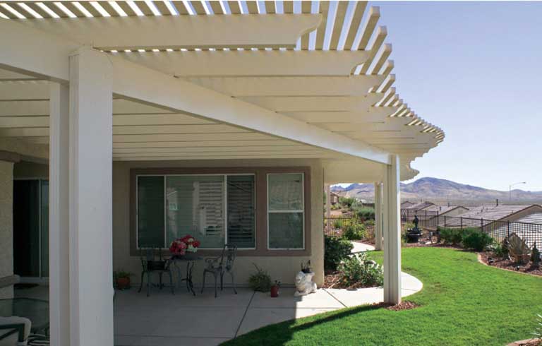 What are some durable wooden patio covers?