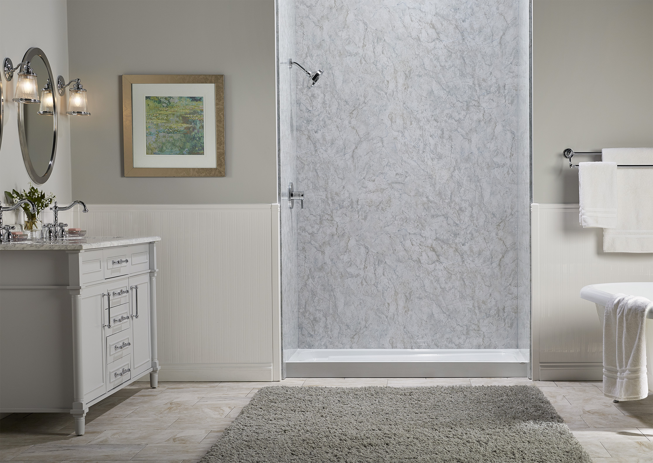 Shower Solution – Champagne Travertine