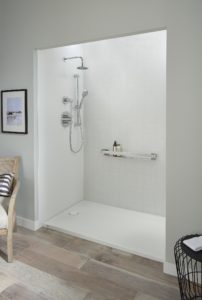 Sleek modern shower system